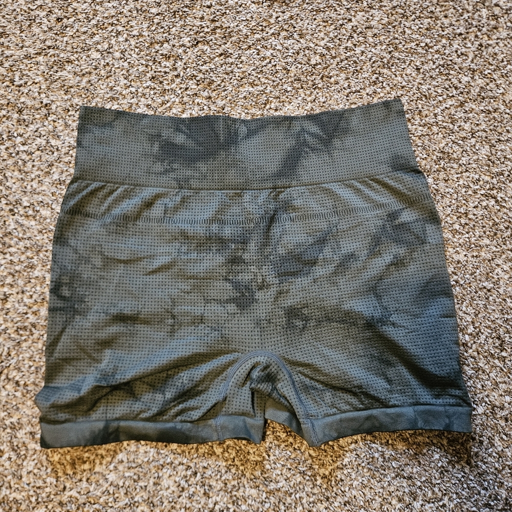 Women's Green Tie-Dye Shorts